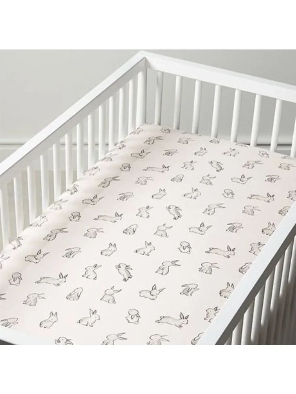 Crate & Kids Pink Bunny Crib Fitted Sheet 28x52x8in Pink Cotton Baby Bed RETIRED